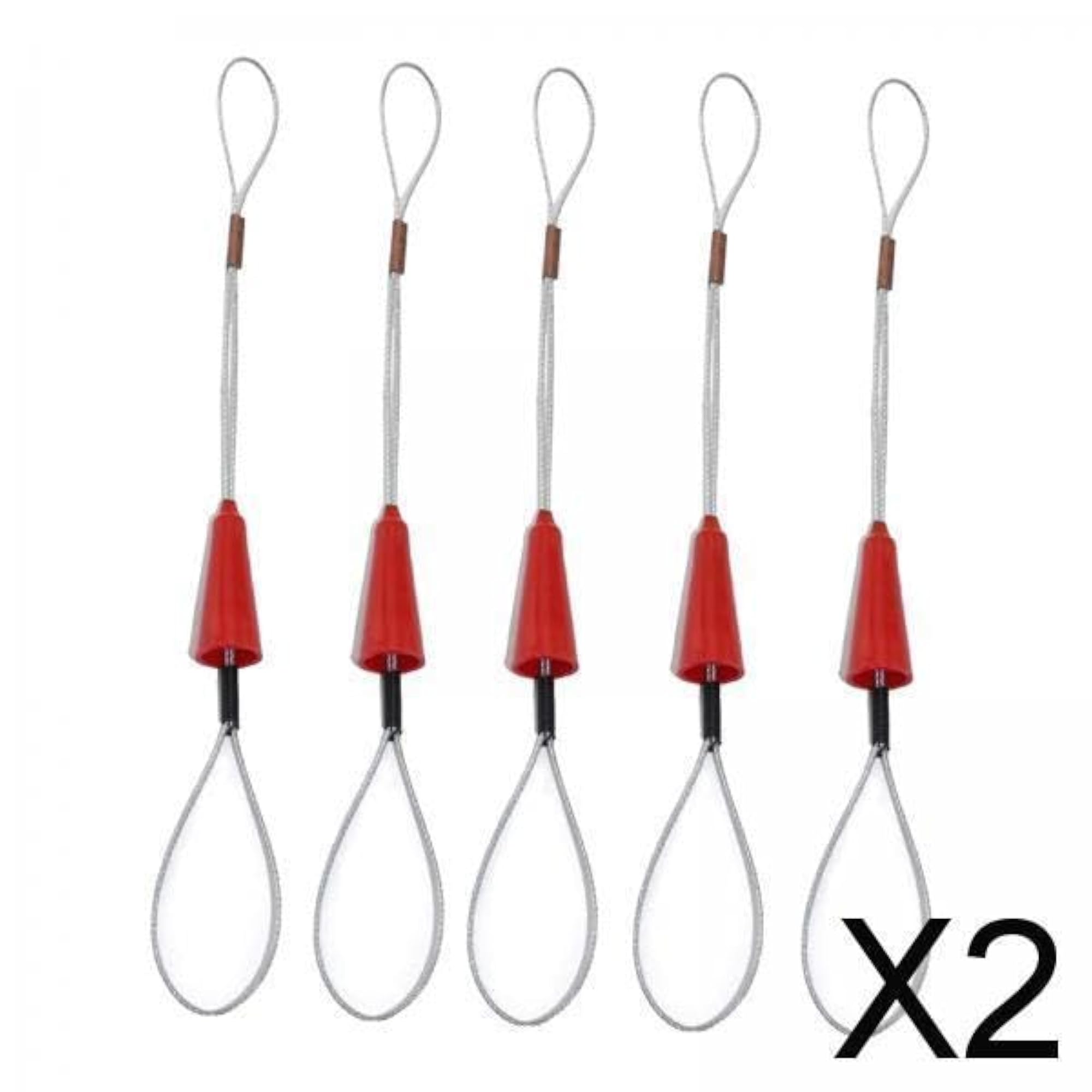 2x Electrician Push Pullers Duct Fish Tape Fastener Tool for Cable Puller